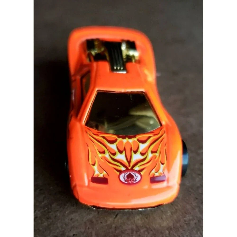 2003 How Wheels Track Aces SPEED BLASTER 10/10 Fluorescent Orange Gold Y5 LOOSE